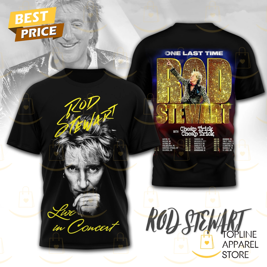 Rod Stewart Live In Concert One Last Time 3D T-Shirt Gift For Sport Music Fans