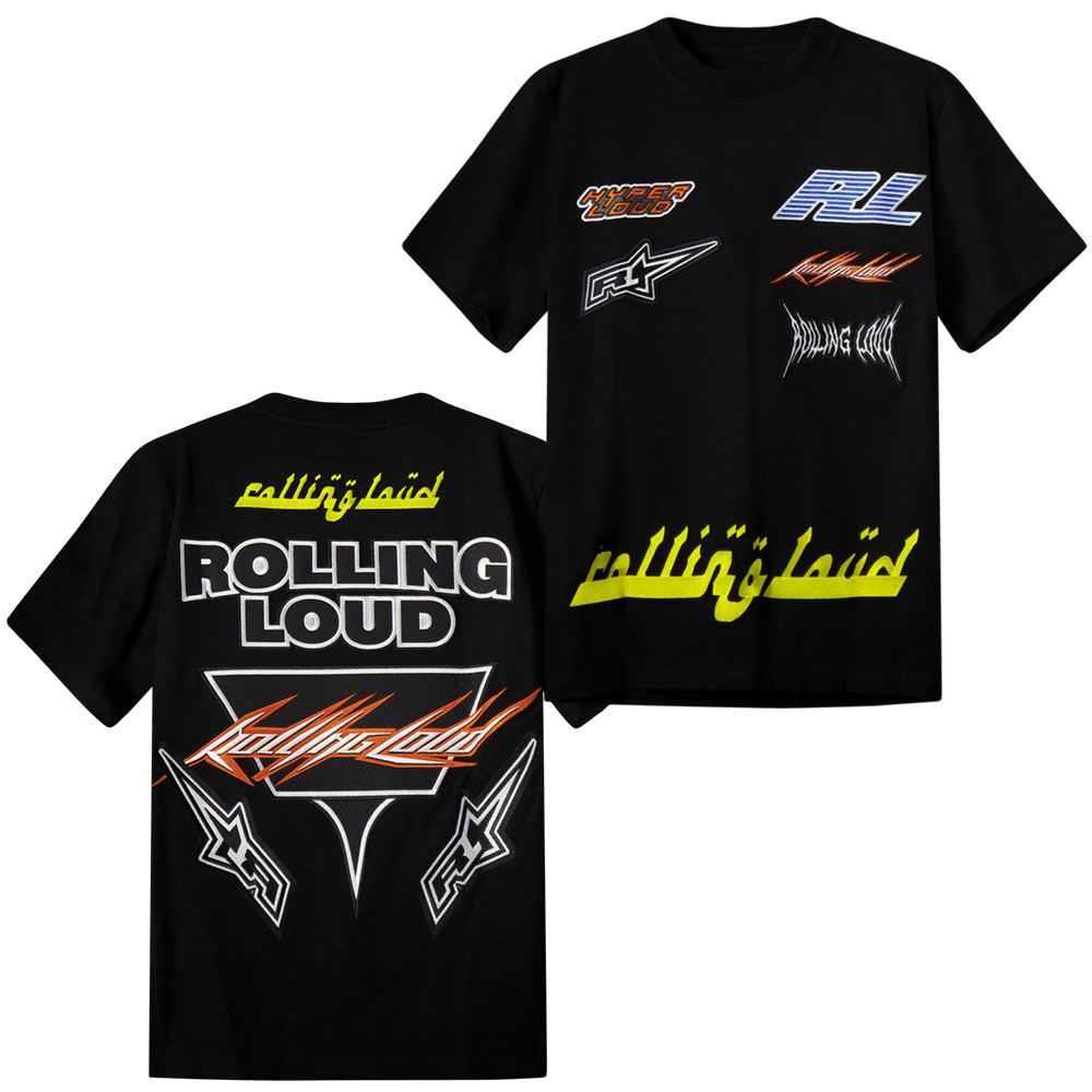 Rolling Loud Merch RL Super Moto World Tour Black T-Shirt Gifts For Music Fans