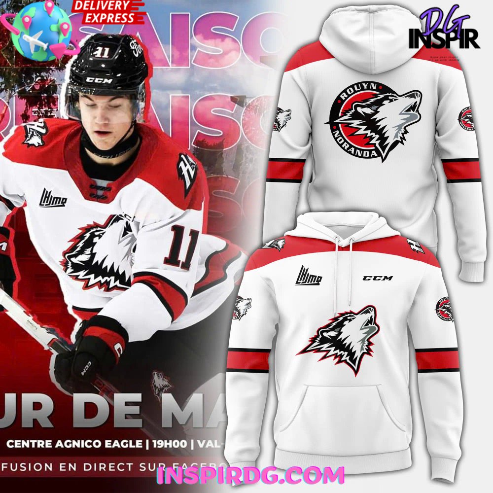 Rouyn-Noranda Huskies 2025 White Hoodie Gift For Sport Music Fans