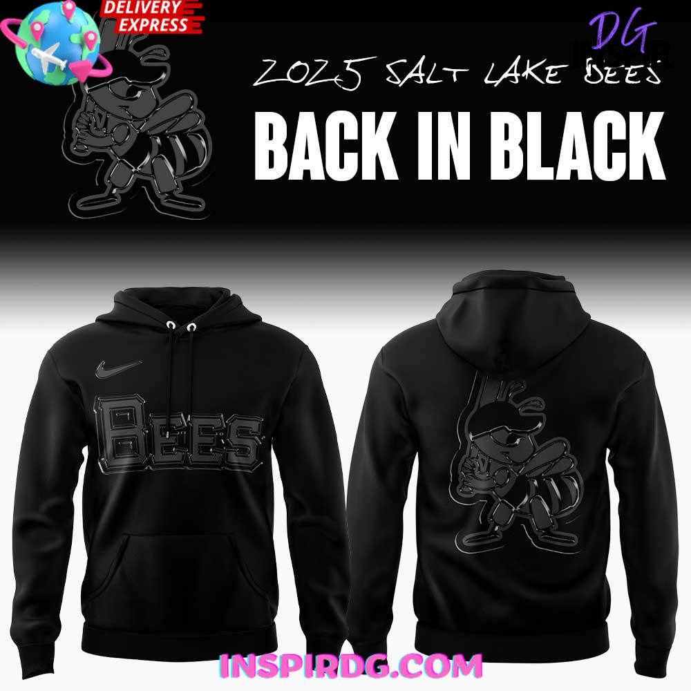 Salt Lake Bees â€œBack In Blackâ€ 2025 Special Hoodie Premium Merchandises