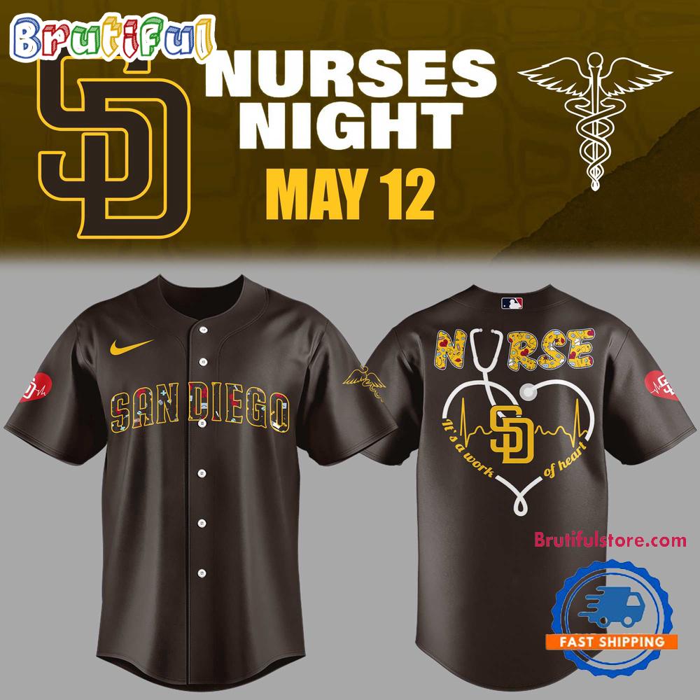 San Diego Padres Baseball NURSES NIGHT Baseball Jersey Shirt