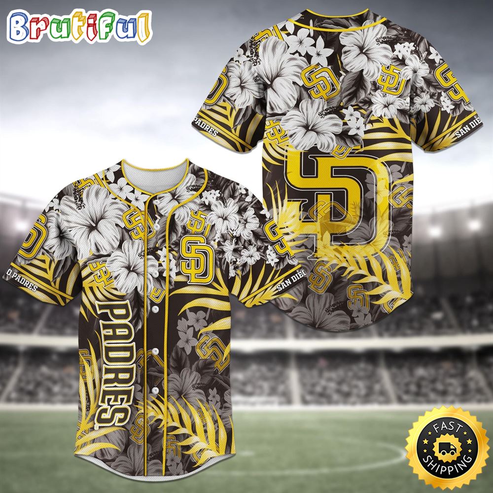 San Diego Padres Flower MLB Baseball Jersey Shirt