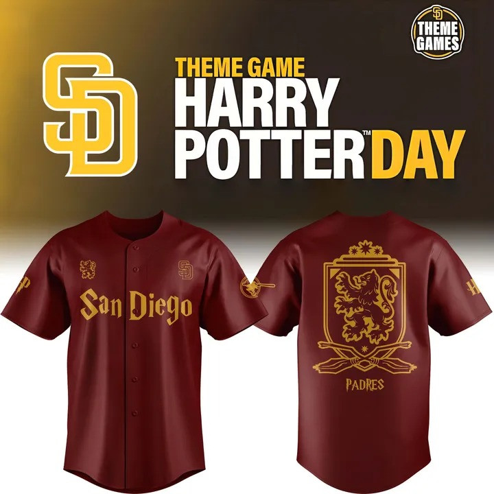 San Diego Padres Harry Potter Night Jersey Fan Merch Gifts For Baseball Lovers For Him