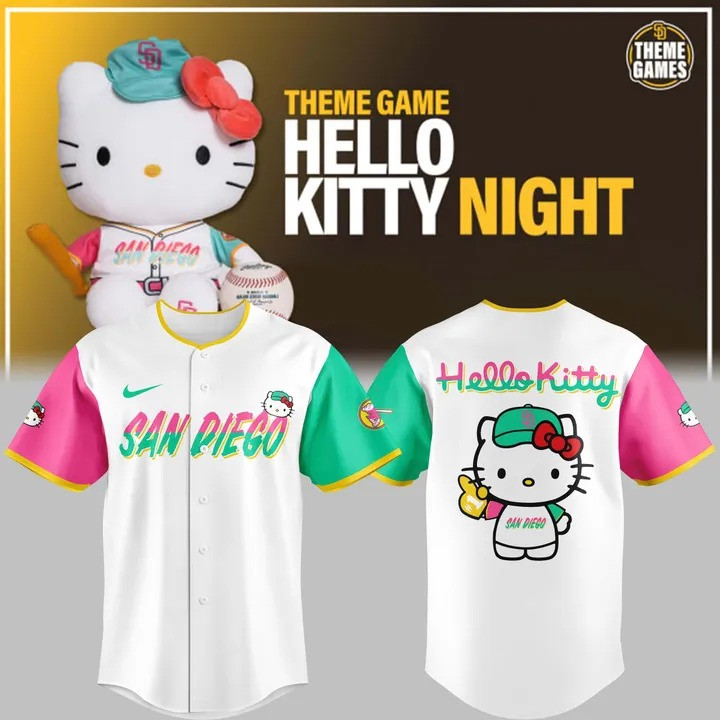San Diego Padres Hello Kitty Jersey Baseball Cute Gifts For Padres Fans Ideas For Her