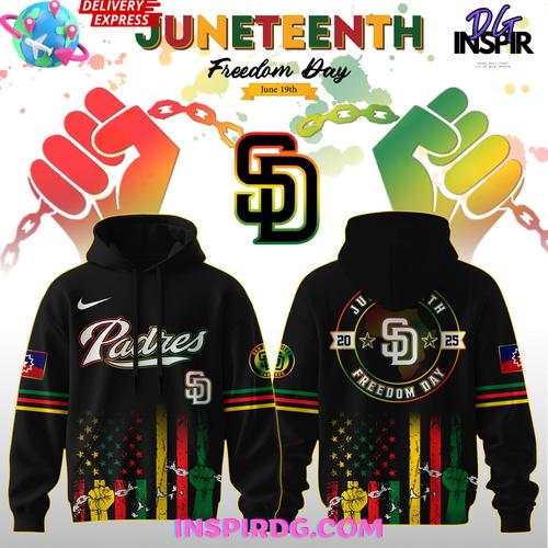 San Diego Padres Juneteenth Day 2025 Special Hoodie Premium Merchandise
