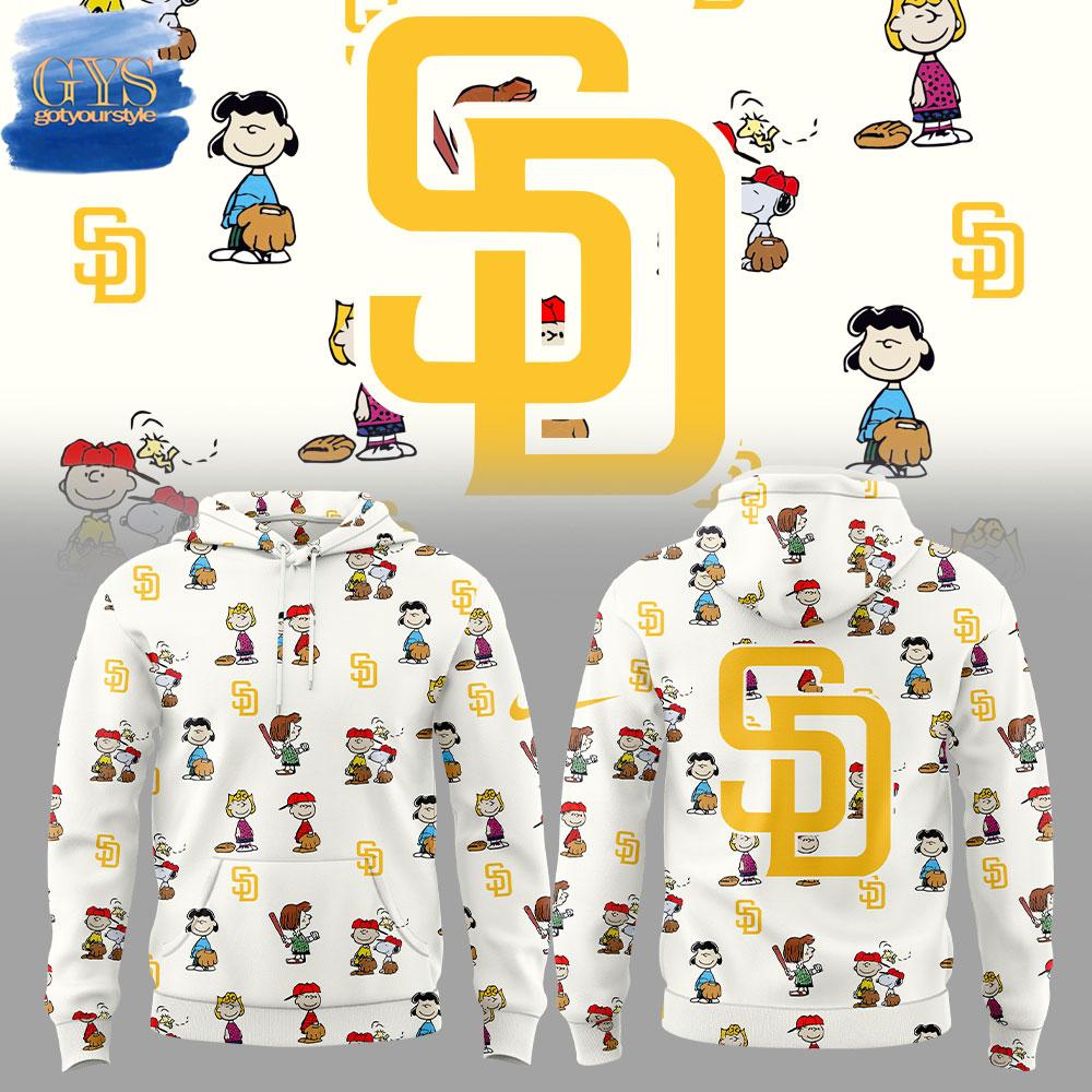 San Diego Padres Peanuts 75th Anniversary Special Premium Hoodie Gift For Sport Music Fans