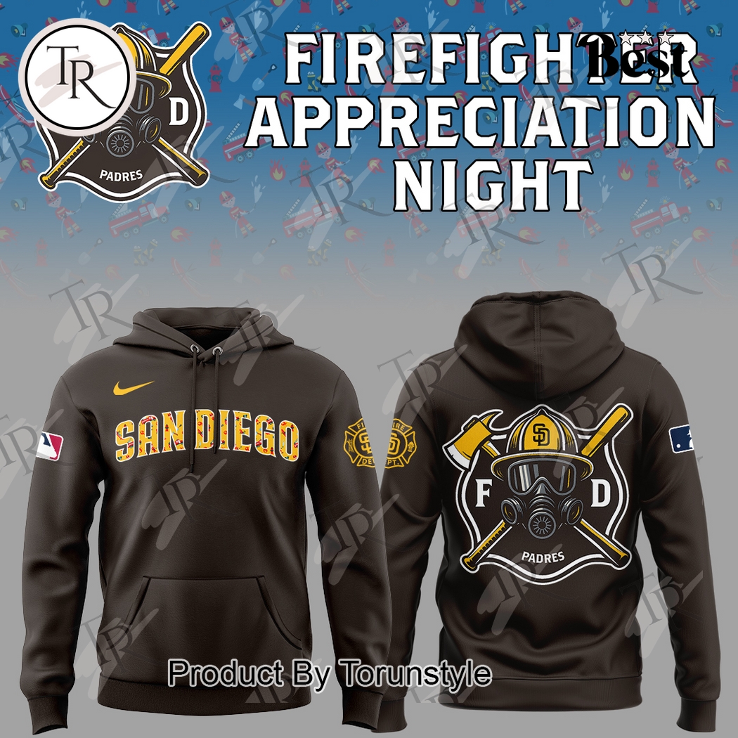 San Diego Padres X Firefighter Appreciation Night 2025 New Hoodie