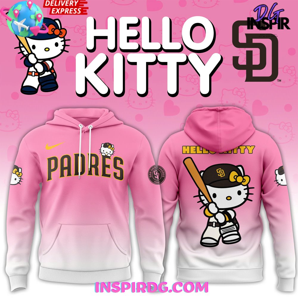 San Diego Padres x Hello Kitty Night 2025 Pink Hoodie Gift For Sport Music Fans
