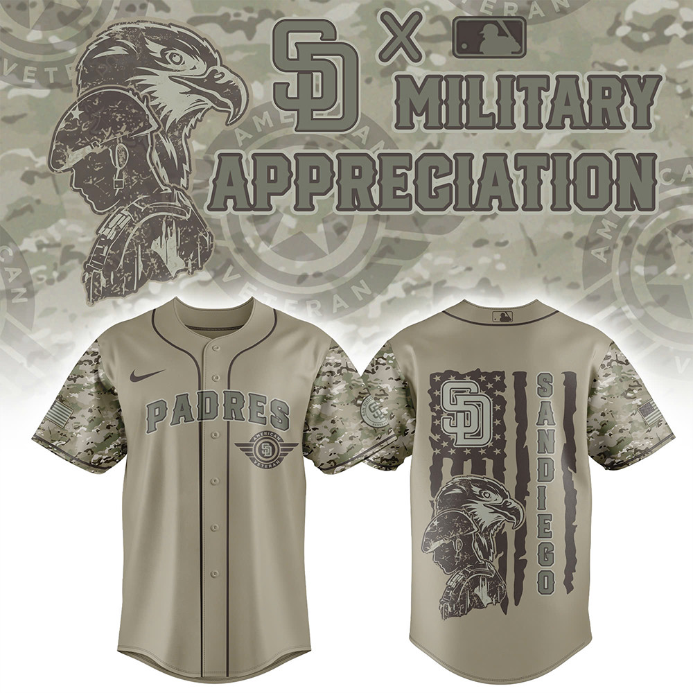 San Diego Padres x Veteran U.S Air Force 2025 Baseball Jersey Gifts For Dad