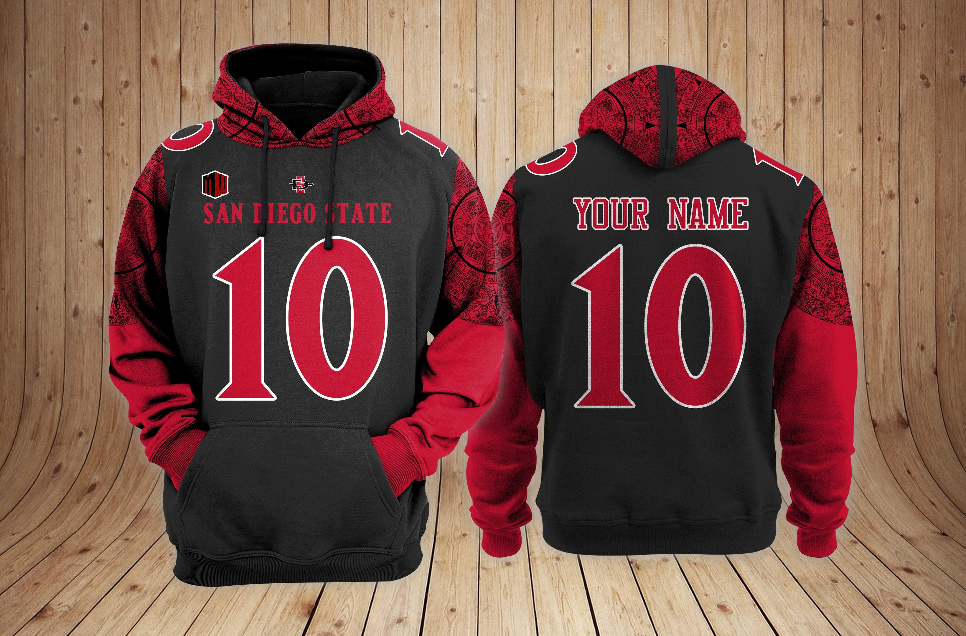 San Diego State Aztecs Football Custom 3D printed Sweatshirt Hoodie Zipped Hoodie