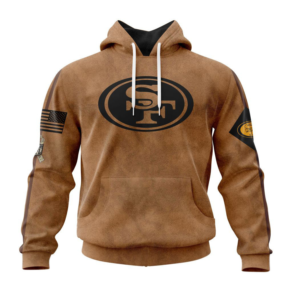 San Francisco 49ers Basic Brown NFL 3D Hoodie