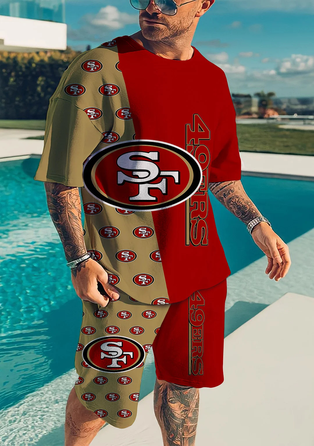 San Francisco 49ers Limited Edition Top And Shorts Two-Piece Suits Merch For Fans Gift For Sport Music Fans