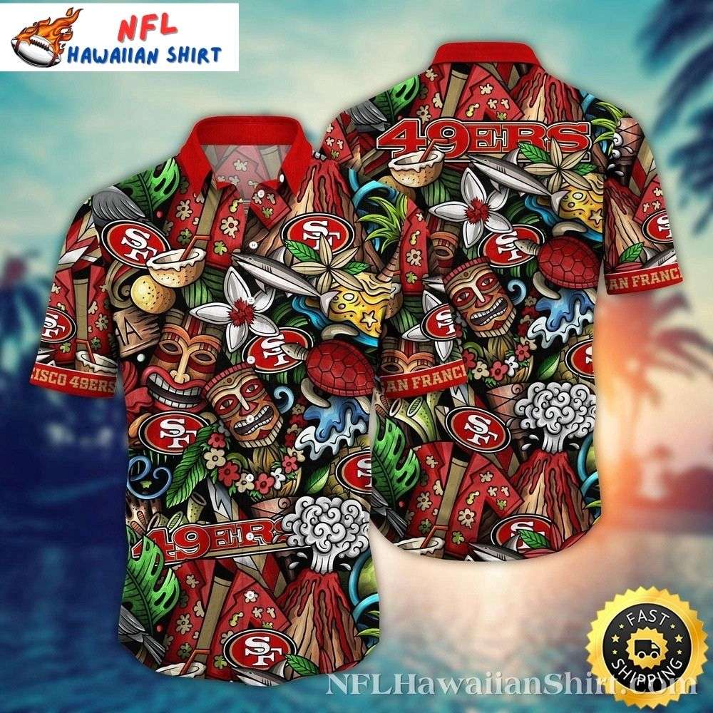 San Francisco 49ers Mystical Tiki Adventure Aloha Shirt Gift For Sport Music Fans