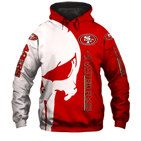 San Francisco 49ers Punisher NFL Unisex 3D Hoodie