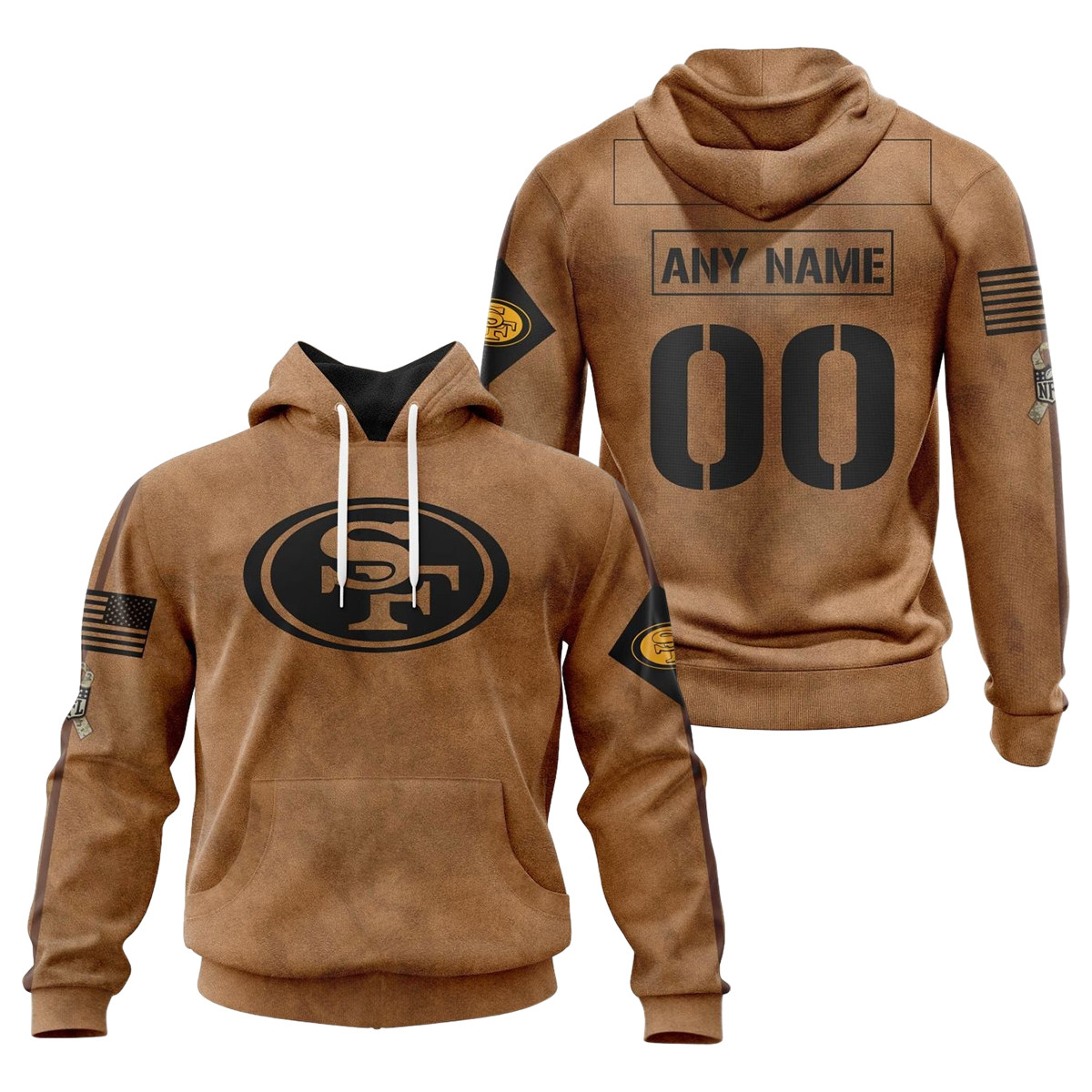 San Francisco 49ers Salute To Service Club 3D printed Sweatshirt, Hoodie, Zipped Hoodie Gift For Sport Music Fans