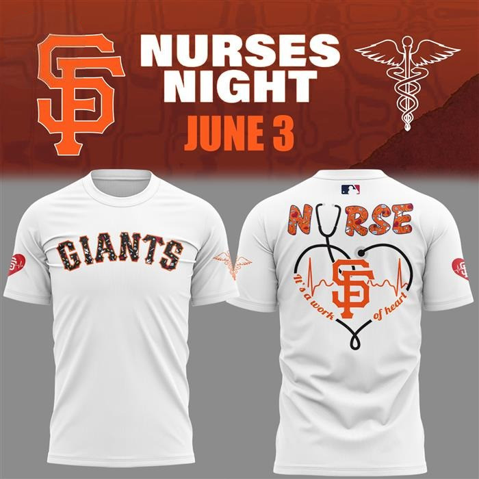 San Francisco Giants Nurses Night T-Shirt Cool Baseball Gifts