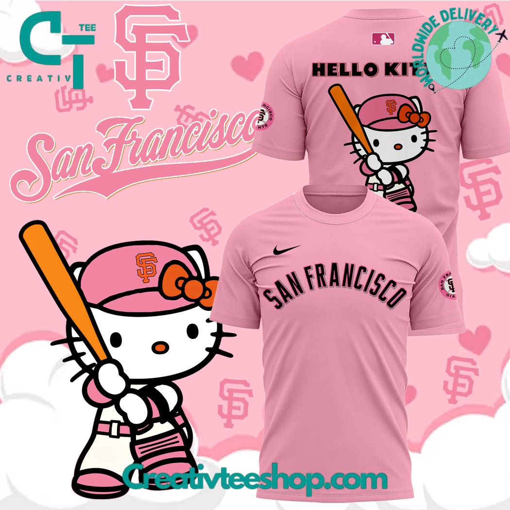San Francisco Giants x Hello Kitty Pink T-Shirt