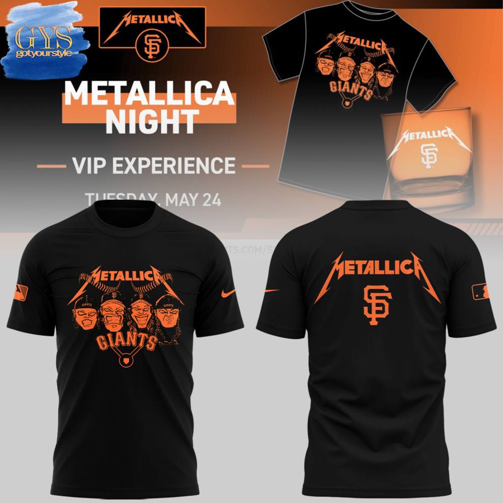 San Francisco Giants x Metallica MLB 2025 Black Shirt