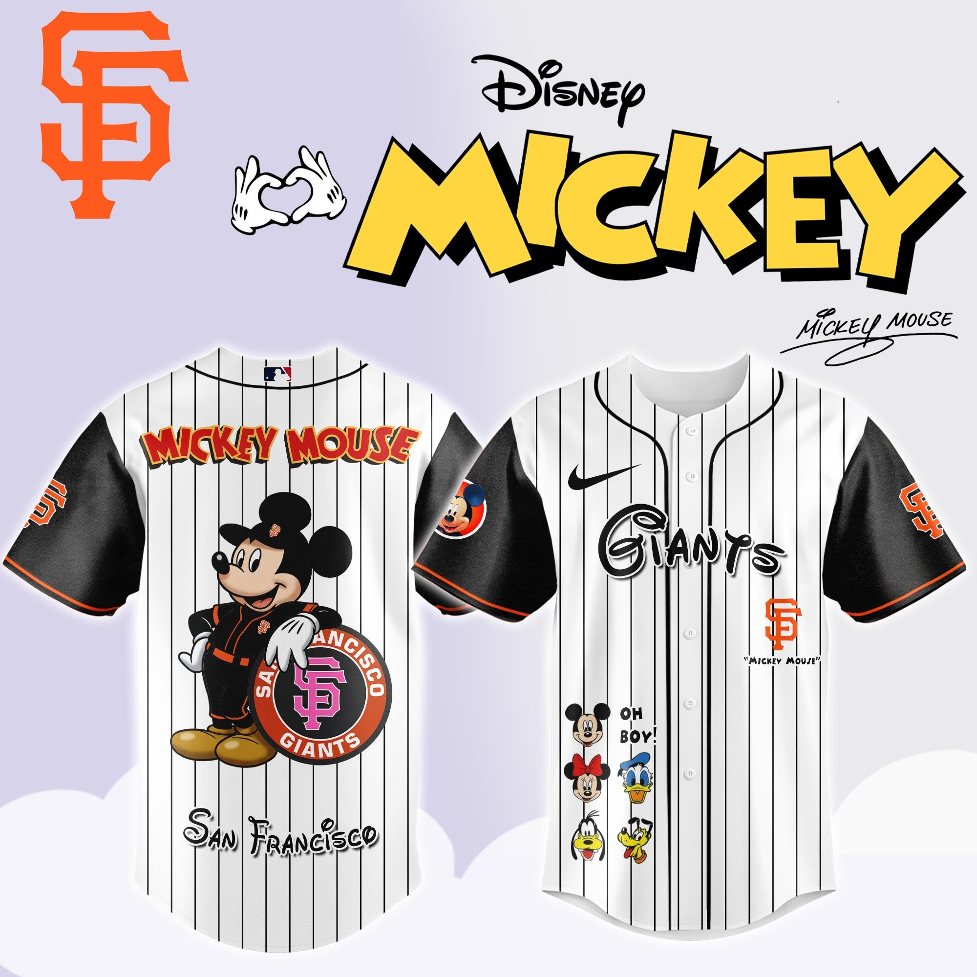 San Francisco Giants x Mickey Mouse Game Night Special Jersey Gifts For Baseball Lovers