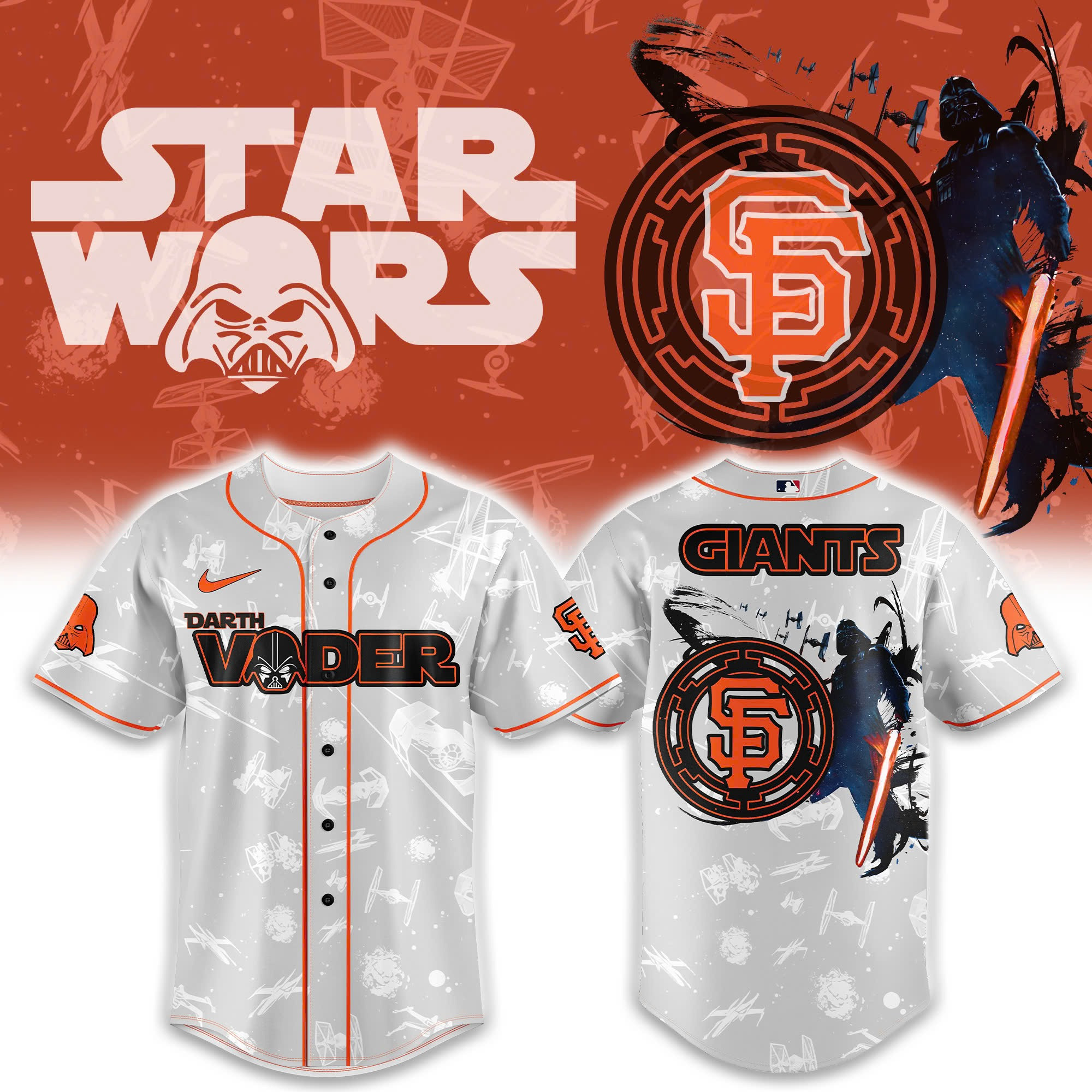 San Francisco Giants x Star Wars Night 2025 Baseball Jersey Unique Gifts For Baseball Fans