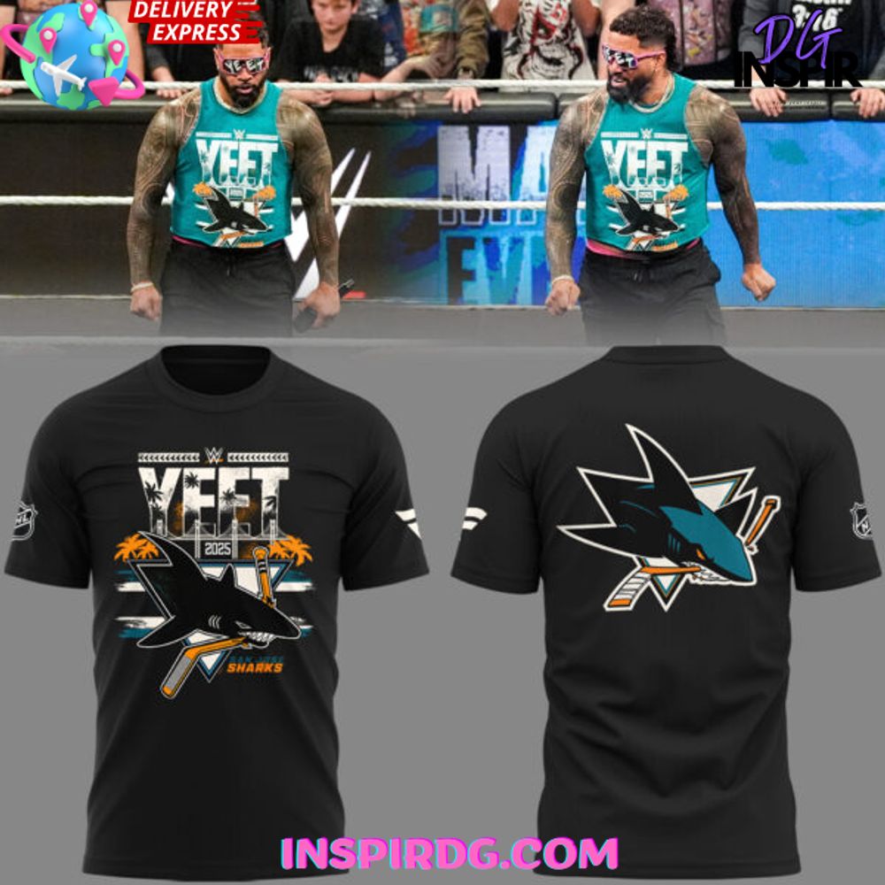 San Jose Sharks YEET Limited Edition Black T-Shirt Gift For Sport Music Fans