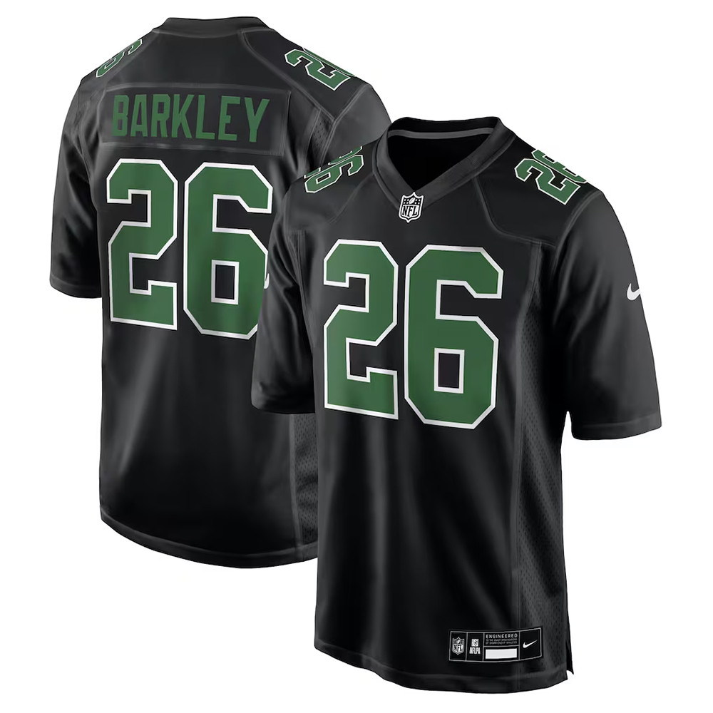 Saquon Barkley Carbon Black Kelly Green Philadelphia Eagles Game Jersey Gifts For Fans
