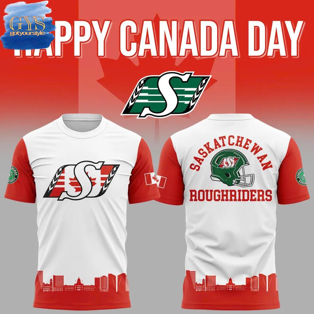 Saskatchewan Roughriders 2025 Canada Day Limited Edition T-Shirt Premium Merchandise
