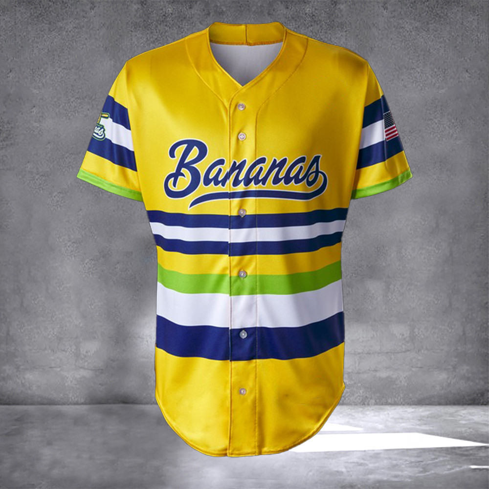 Savannah Bananas Jersey The Bananas Ball Baseball Yellow Jersey Clothing Fan Gifts