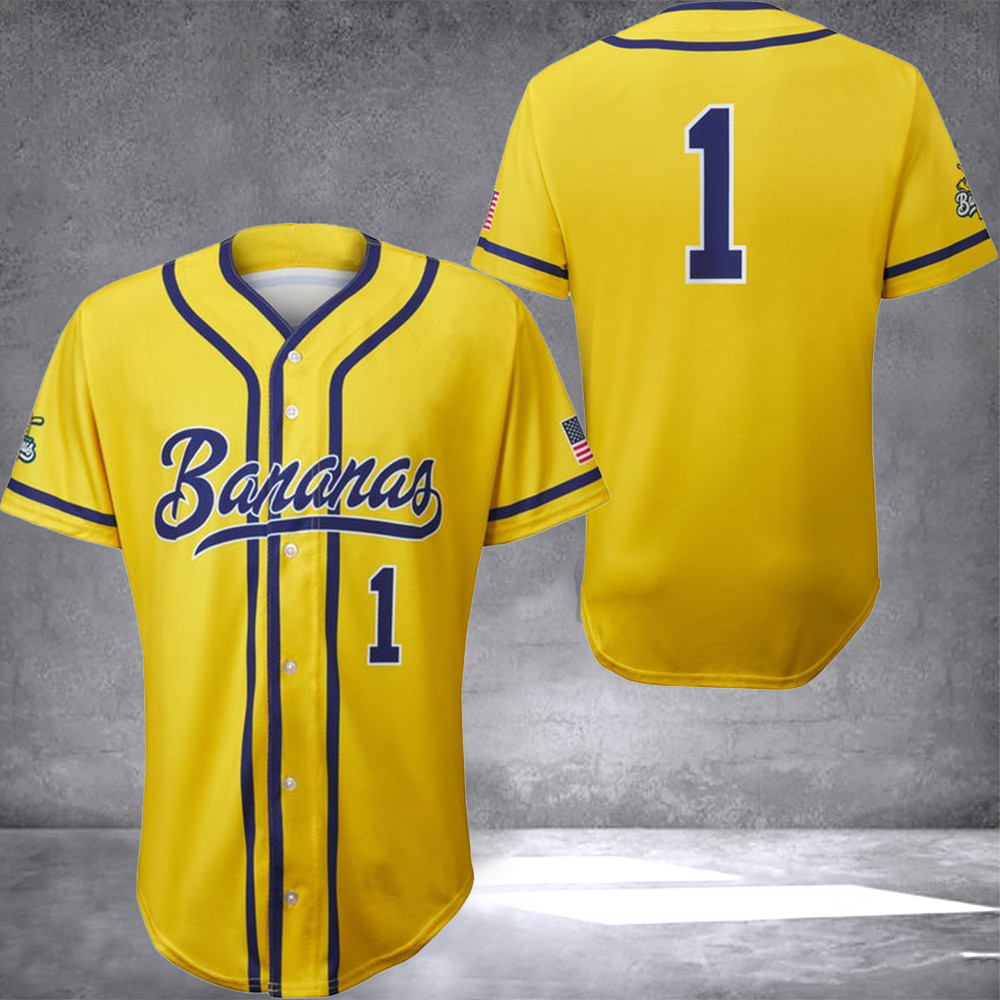 Savannah Bananas Jersey The Bananas Ball Yellow Baseball Jersey Apparel Unique Gifts