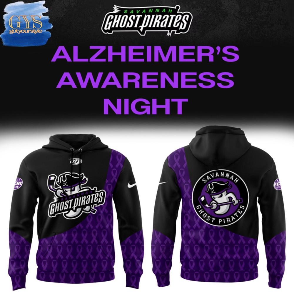 Savannah Ghost Pirates Alzheimers Awareness Night Limited Edition Hoodie
