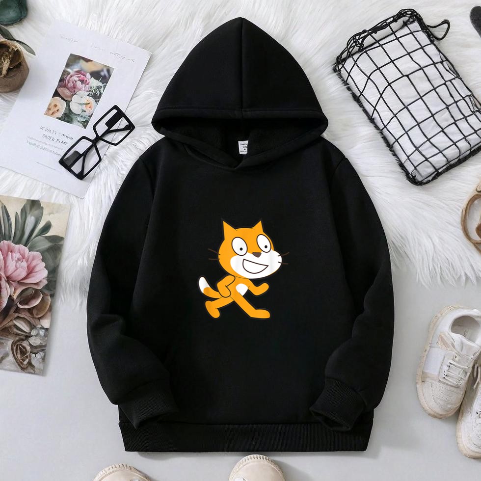 Scratch Programming Language Official Mascot Cat Hoodie