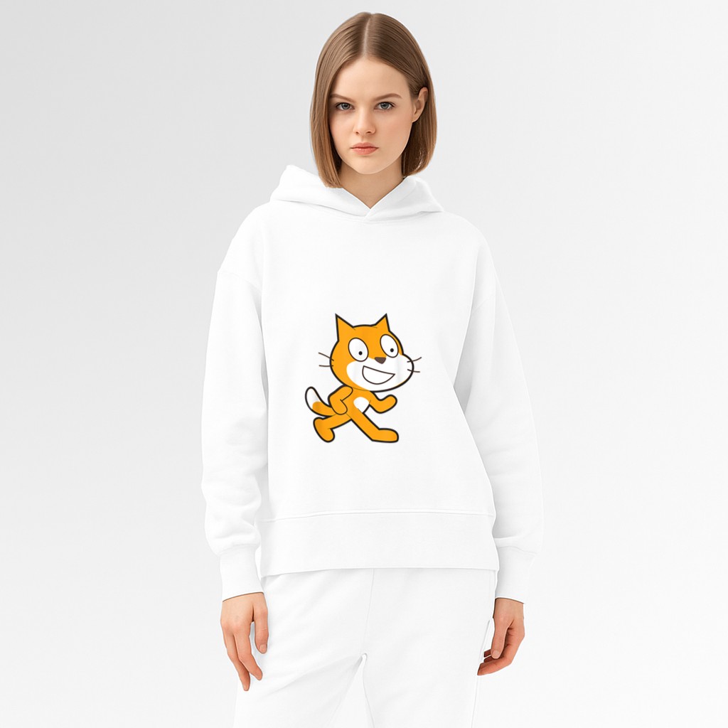 Scratch Programming Language Official Mascot Cat Hoodie