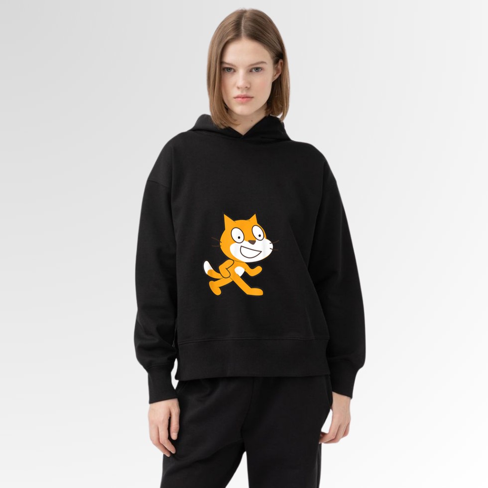 Scratch Programming Language Official Mascot Cat Hoodie