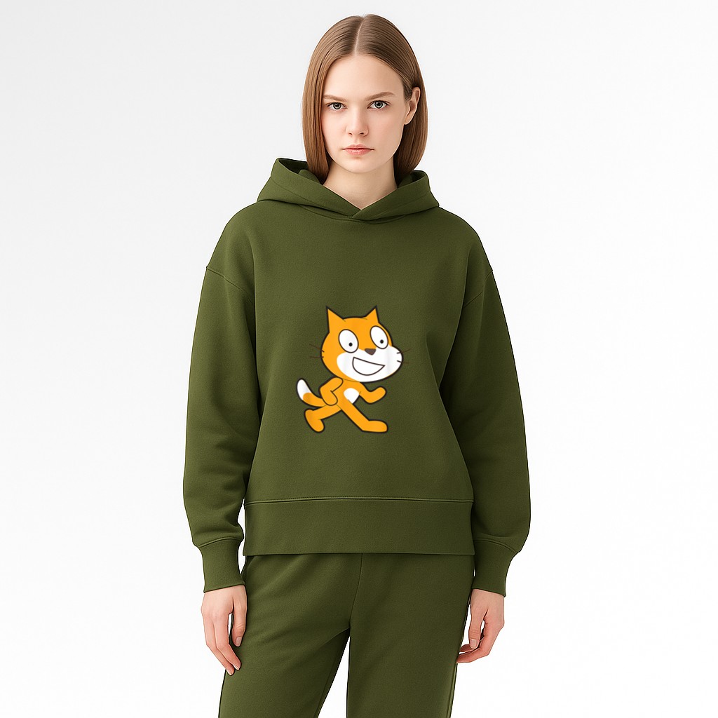 Scratch Programming Language Official Mascot Cat Hoodie