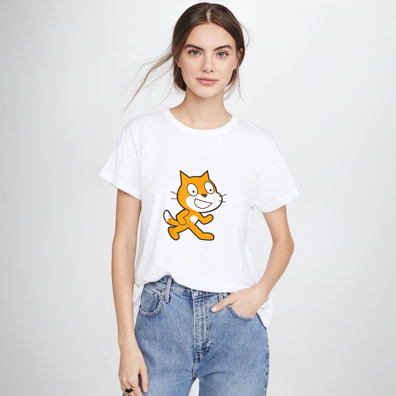 Scratch Programming Language Official Mascot Cat T-Shirt