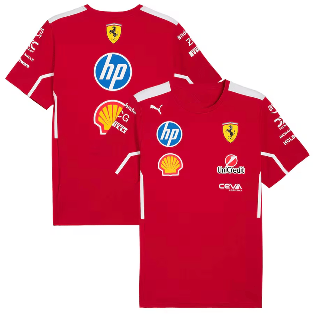 Scuderia Ferrari 2025 Team T-Shirt Ferrari F1 Merch Gifts For Racing Car Fans