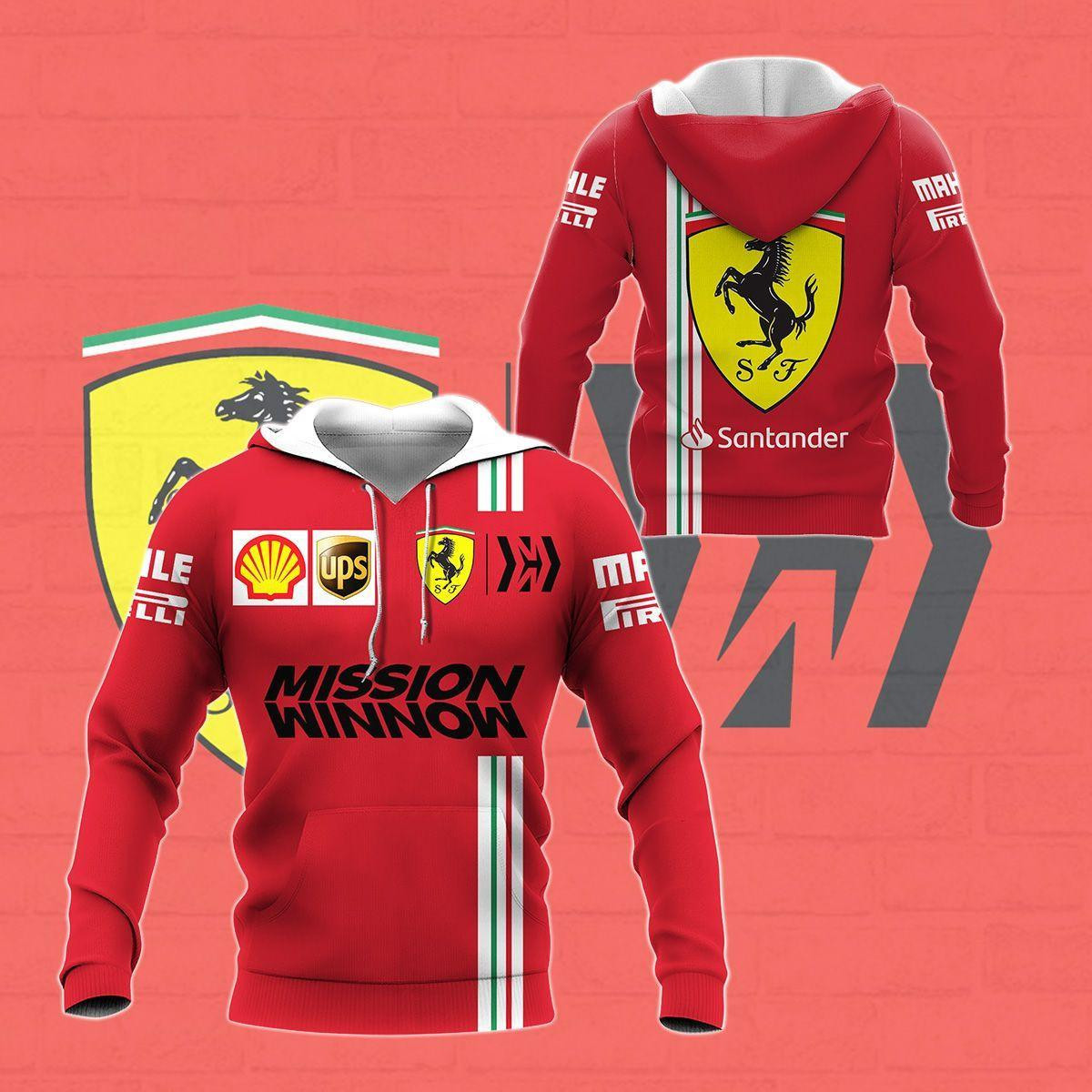 Scuderia Ferrari Luxyry Car Mission Winnow 7k949 Fan Gift 3d Zip Hoodie Ii0