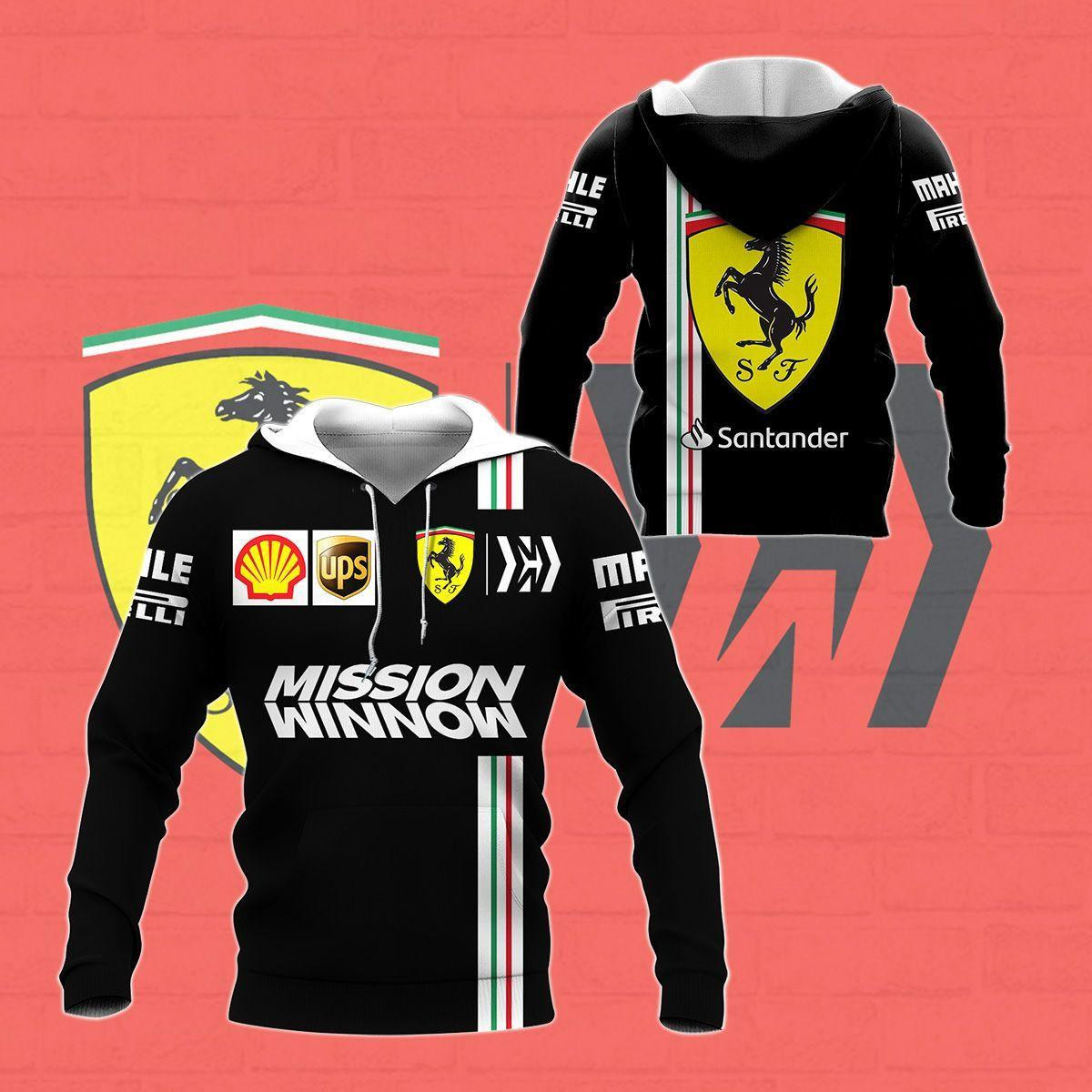 Scuderia Ferrari Luxyry Car Mission Winnow 7k951 Fan Gift 3d Zip Hoodie Ii0