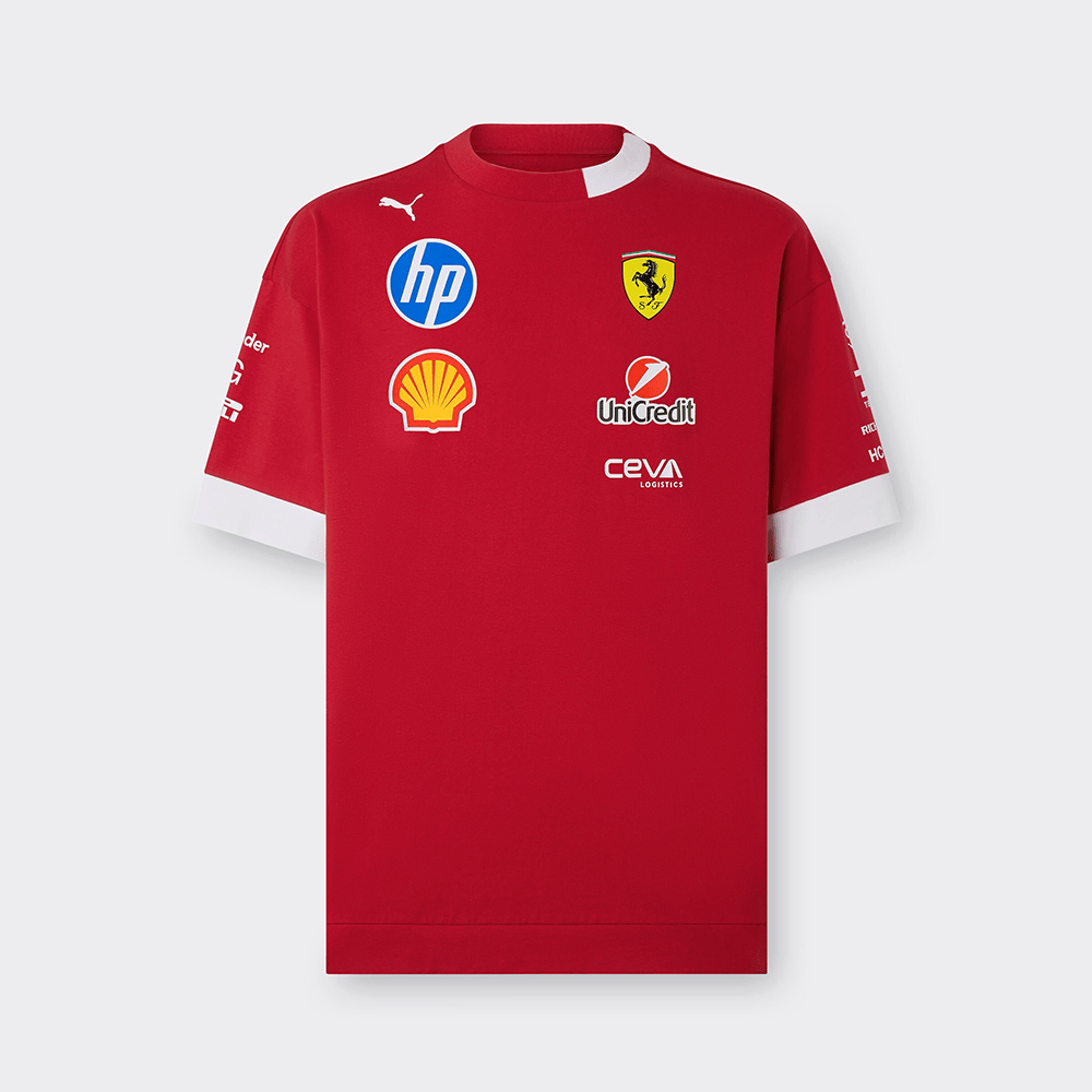 Scuderia Ferrari Merch Puma For Scuderia Ferrari HP 2025 Drivers T-Shirt F1 Ferrari Merch