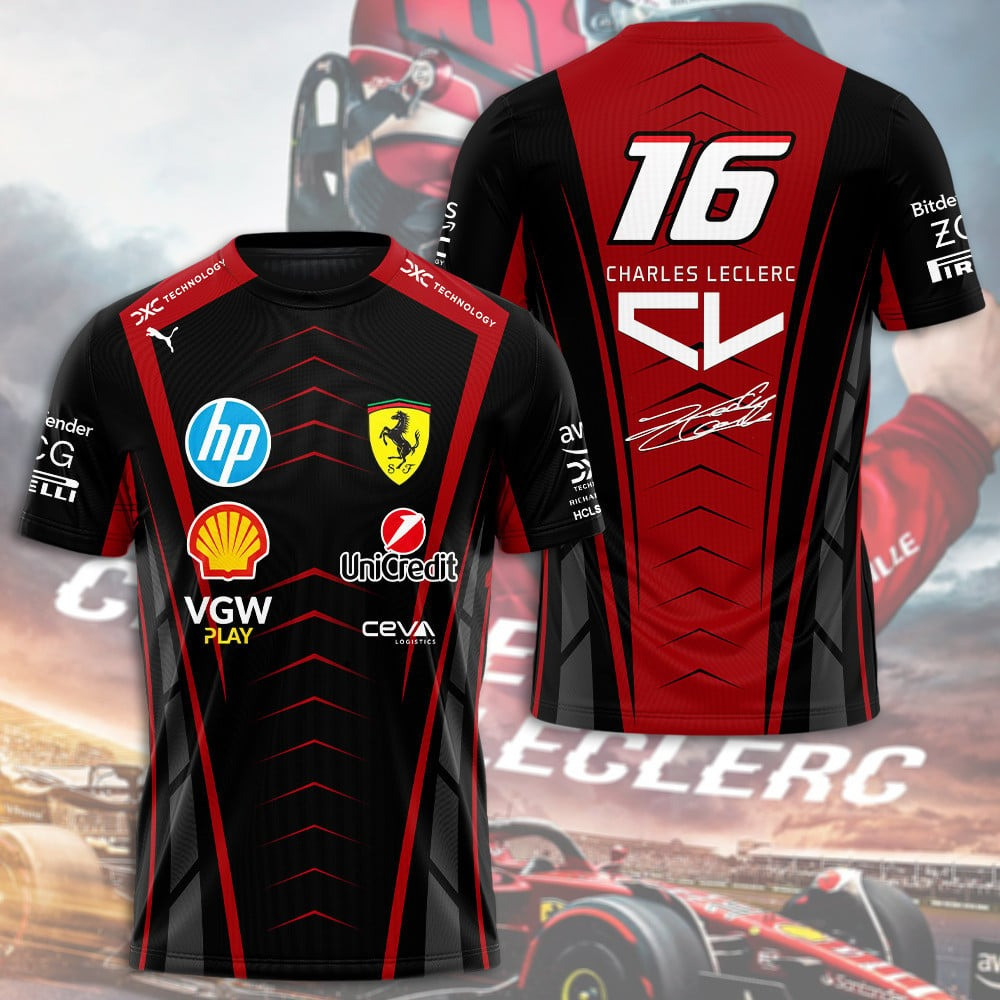 Scuderia Ferrari x Lewis Hamilton Shirt Gifts For Racing Lovers