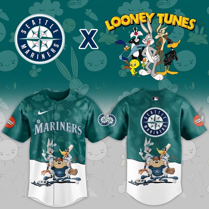 Seatle Mariners X Looney Tunes  Jersey Seatle Mariners Merch Gift Ideas For Baseball Players