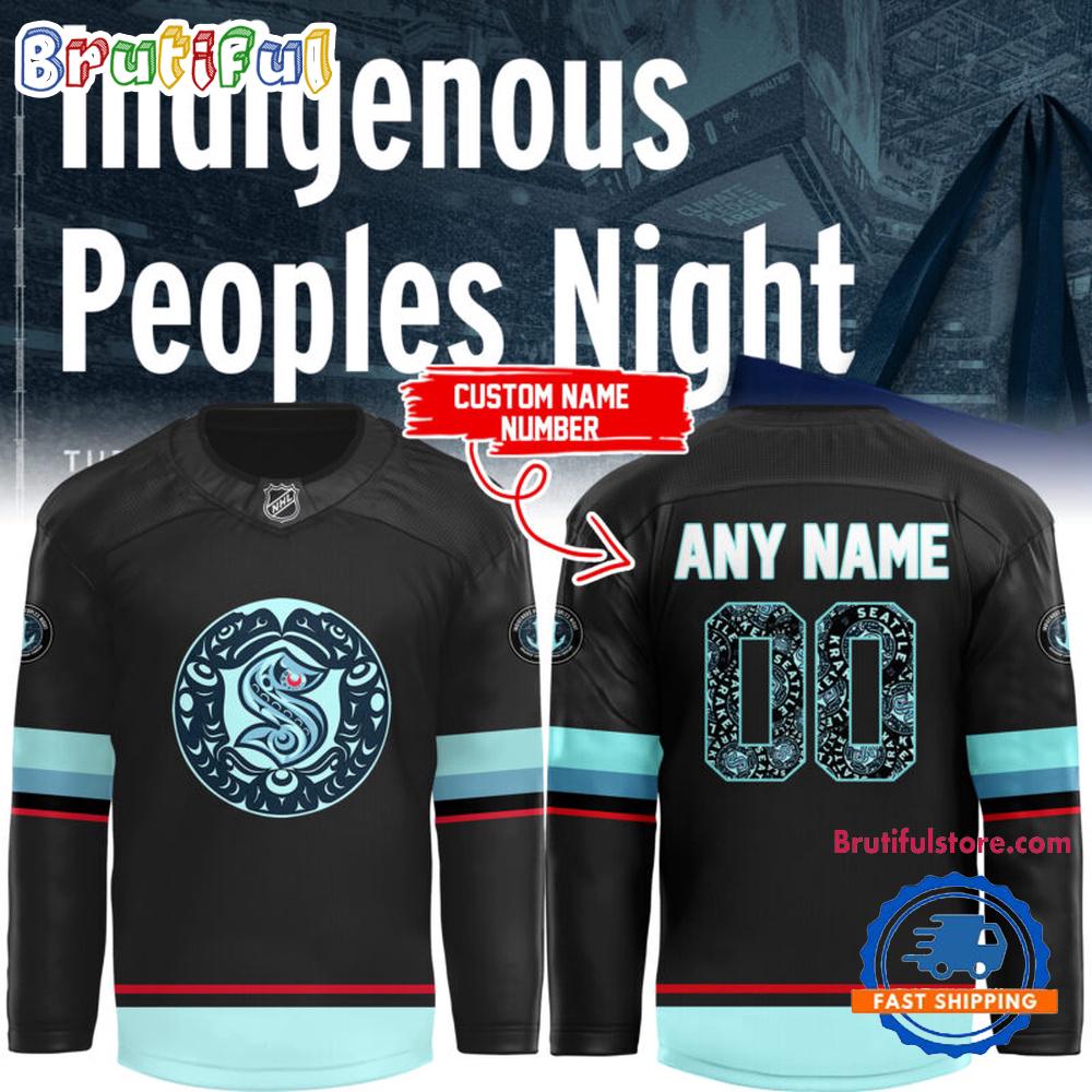 Seattle Kraken Indigenous Peoples Night Black Hockey Jersey