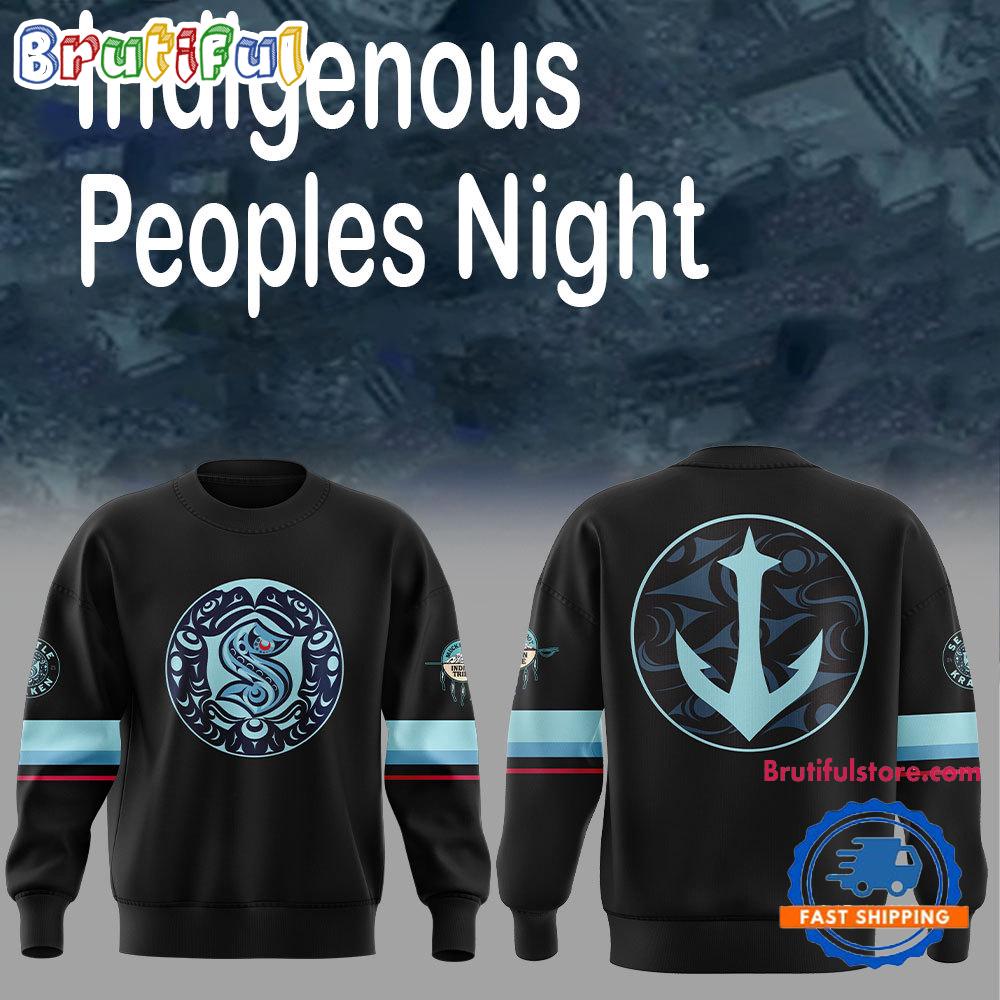 Seattle Kraken NHL 2024 Indigenous Peoples Night Sweatshirt Gift For Sport Music Fans