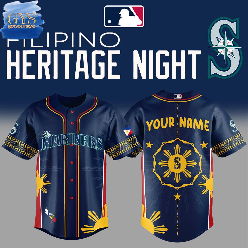 Seattle Mariners Filipino Heritage Night 2025 Baseball Jersey