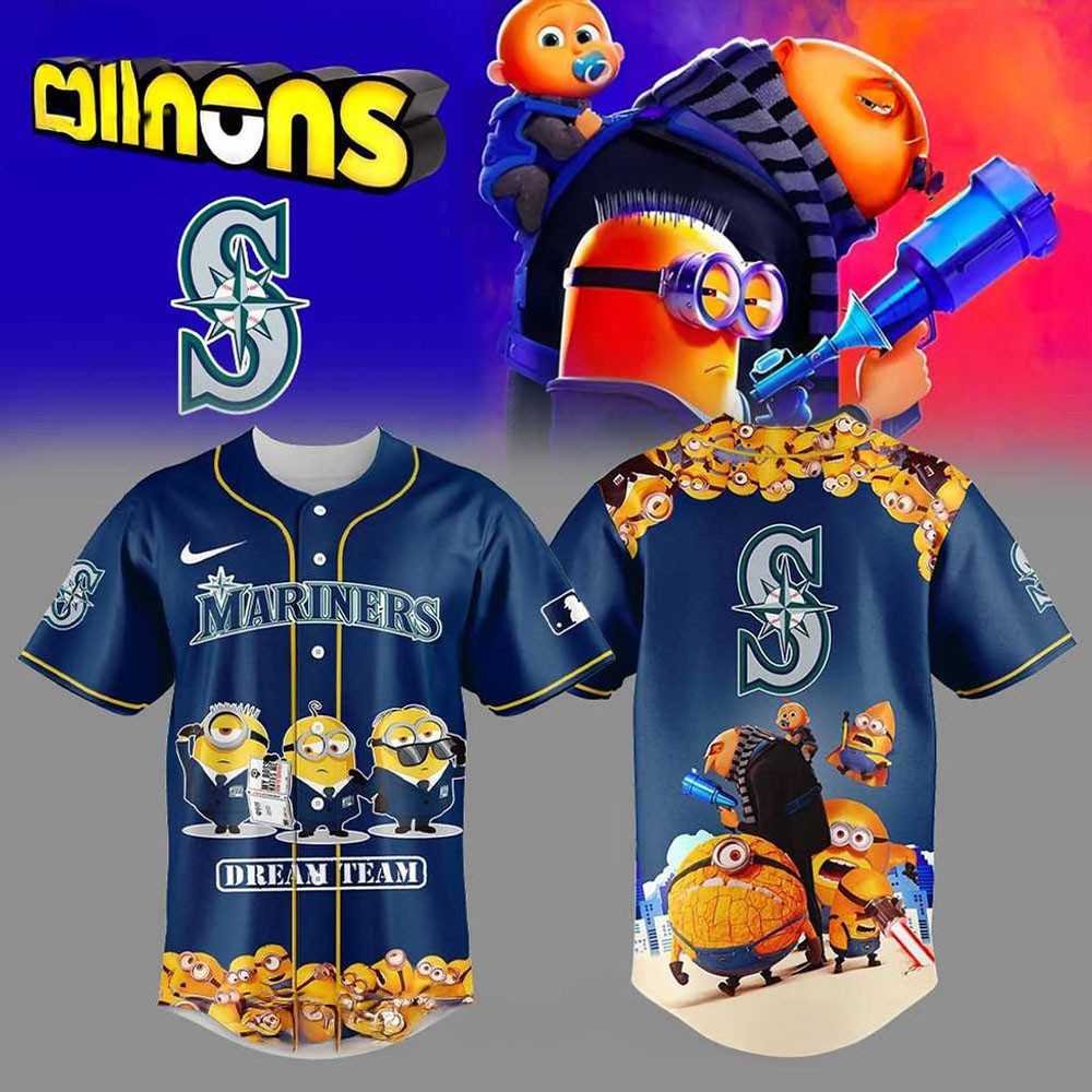 Seattle Mariners Minions Dream Team Special Baseball Jersey Best Movie Merch For Fans