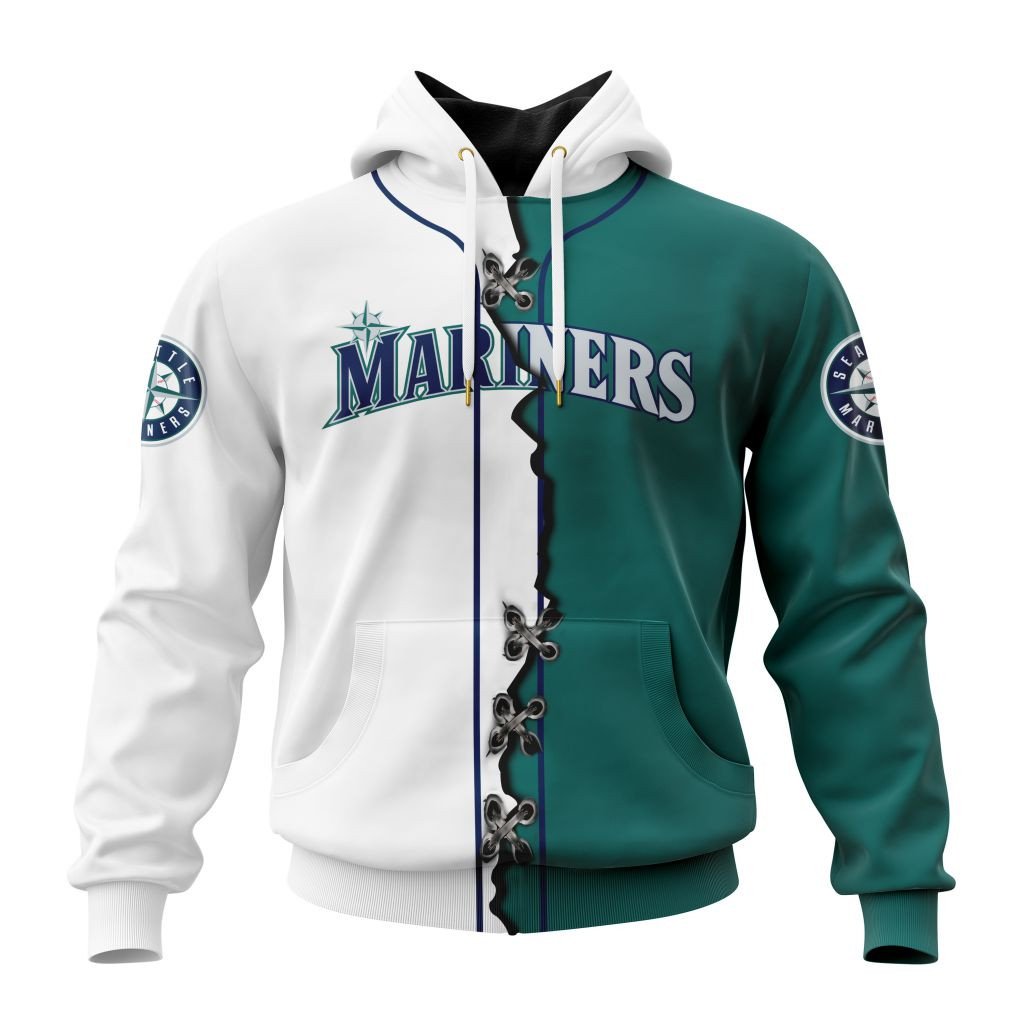 Seattle Mariners Personalized Mix Jersey Hoodie Gift For Sport Music Fans