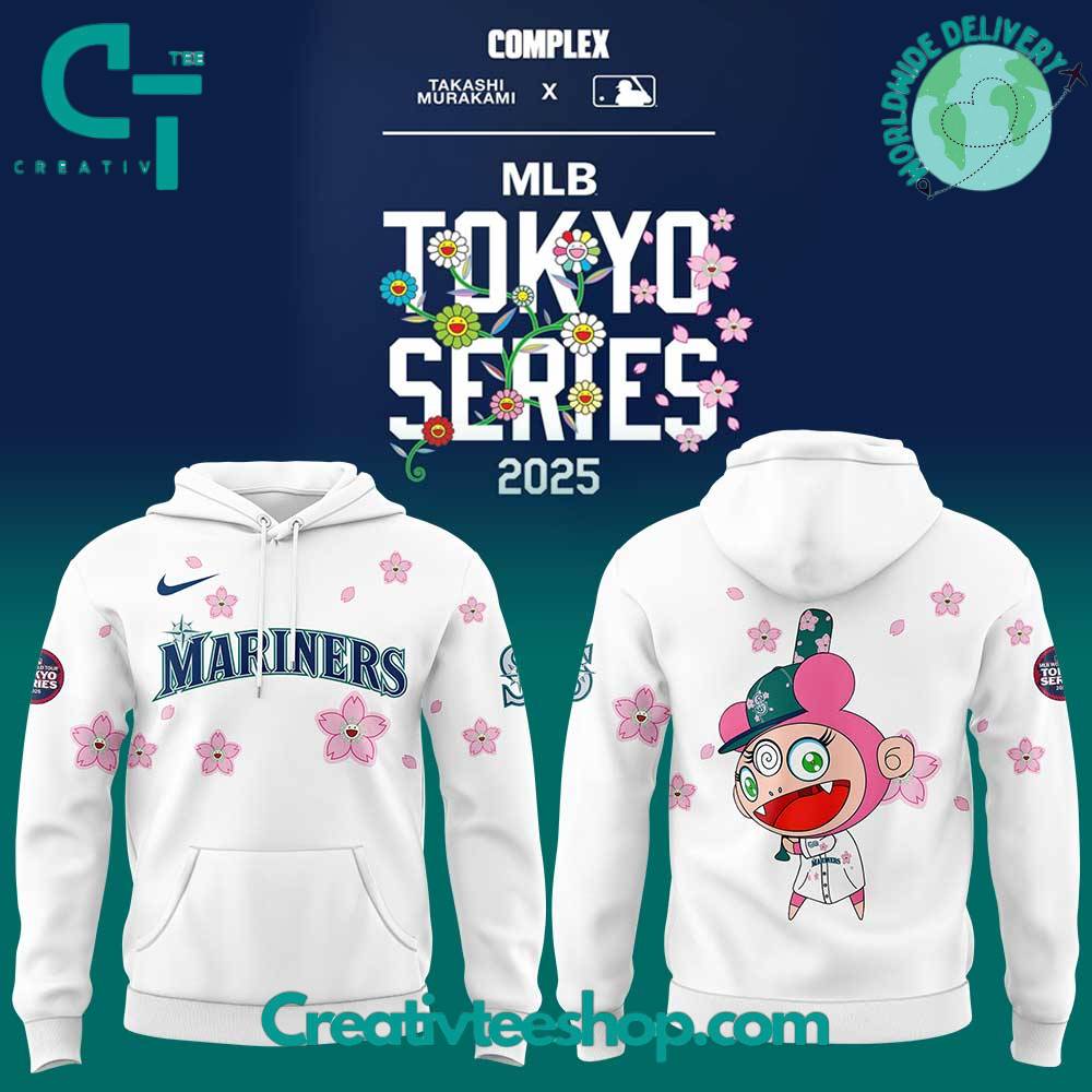 Seattle Mariners Takashi Murakami x MLB World Tour Tokyo Series White Hoodie