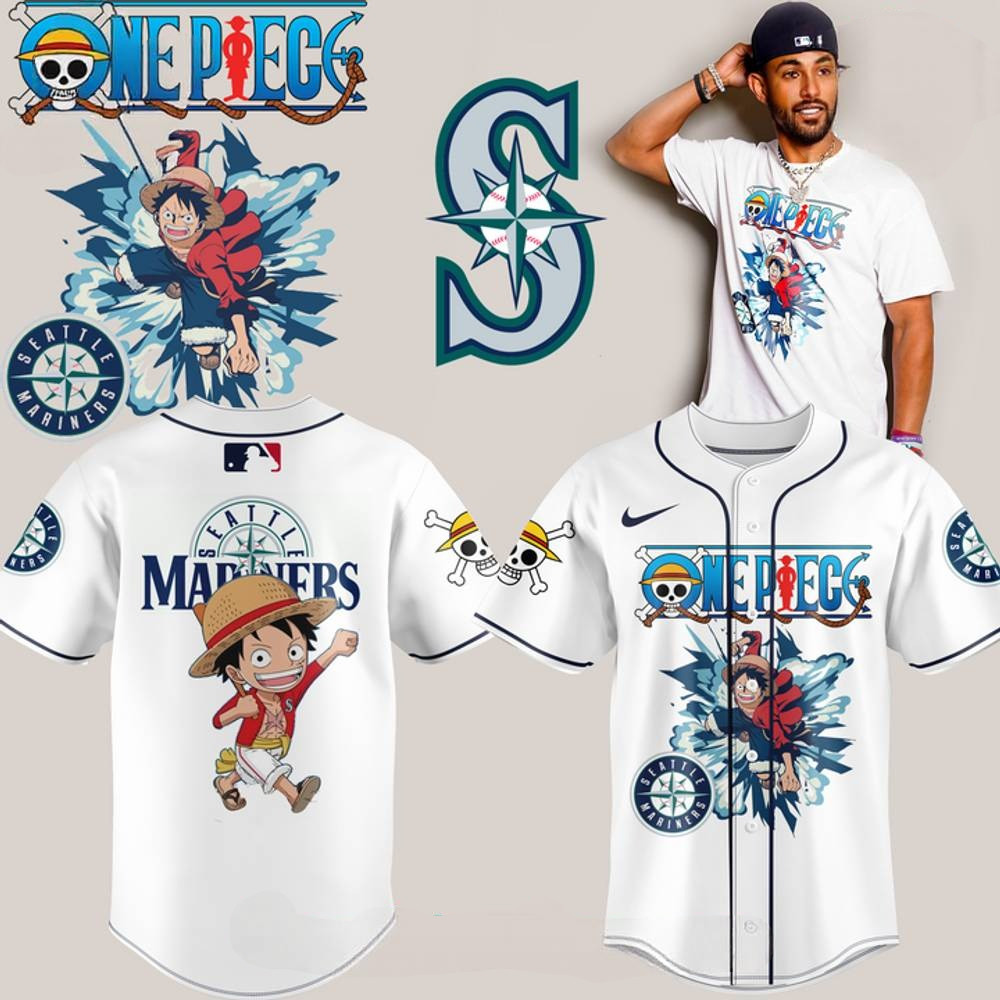 Seattle Mariners x One Piece Special Baseball Jersey Best Gifts For Baseball Fans