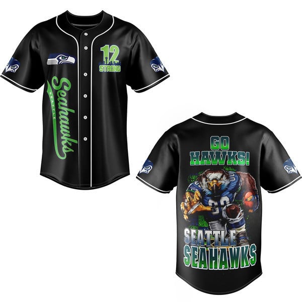 Seattle Seahawks Baseball Jersey For Fans