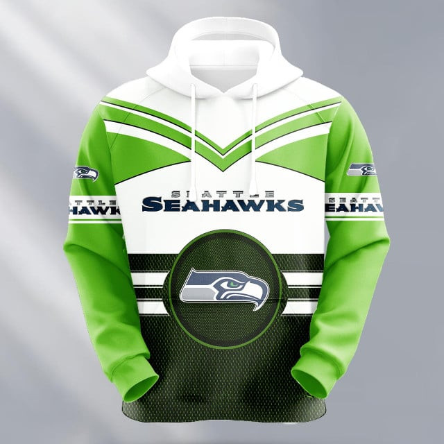 Seattle Seahawks Logo NFL 3D Hoodie Version 215